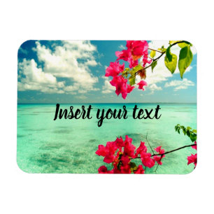 Customisable tropical scene magnet