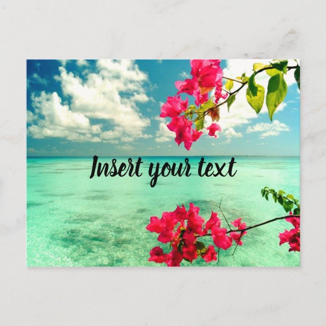 Customisable tropical scene postcard (Front)
