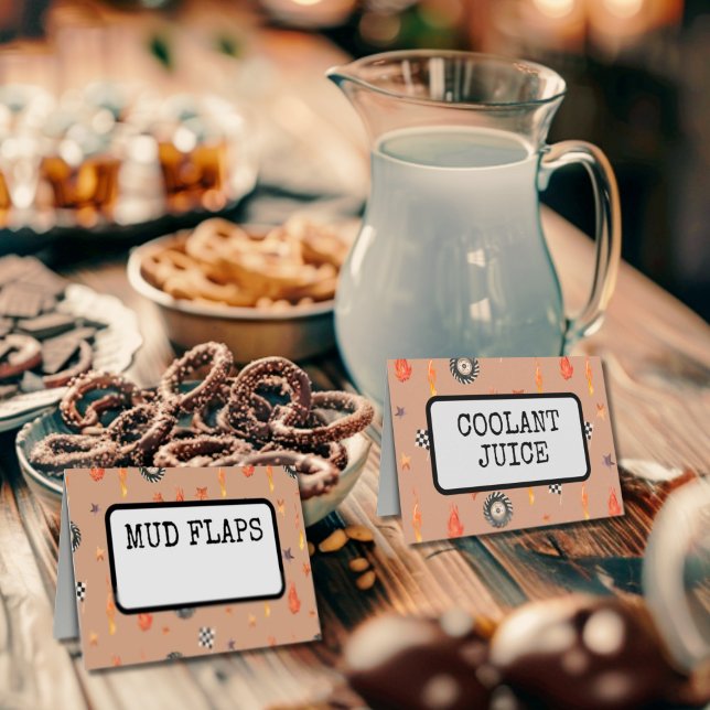Customisable Truck Racing Buffet Food Table Card (Creator Uploaded)