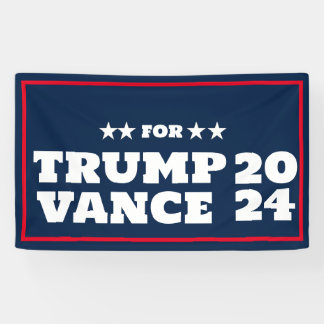 Customisable Trump Vance 2024 Banner