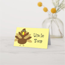 Customisable Turkey Thanksgiving Place Card