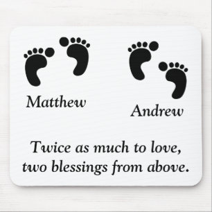 Customisable Twice as Much to Love Mouse Pad