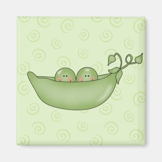 Customisable Two Peas in a Pod magnet (Front)