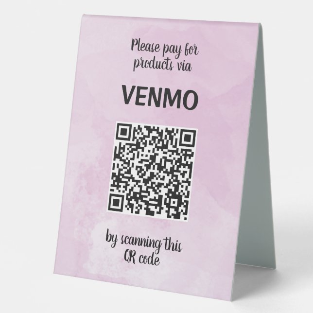 Customisable Two Sided Three QR code Watercolor (Front)