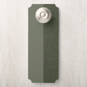 Customisable Two-Tone Door Hanger in Moss Green