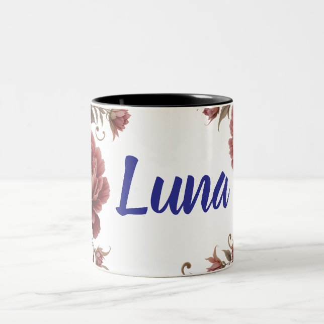 Customisable two tone floral mug (Center)