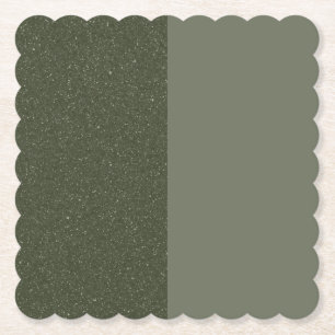 Customisable Two-Tone Green Paper Coaster