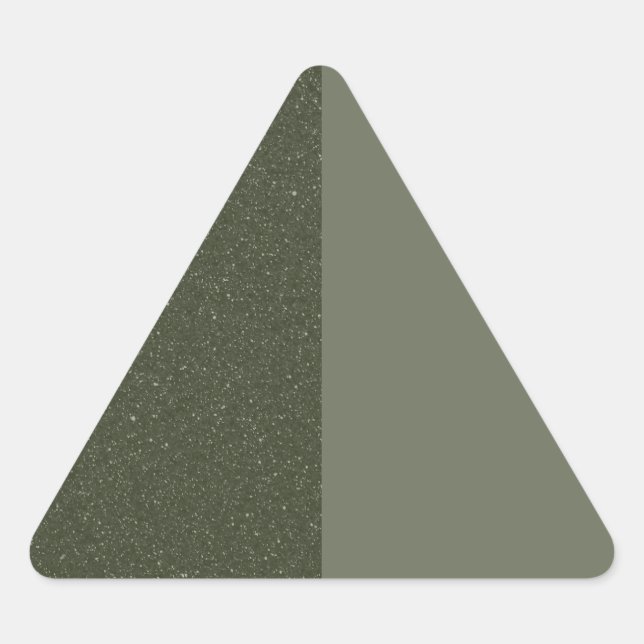 Customisable Two-Tone Green Triangle Sticker (Front)