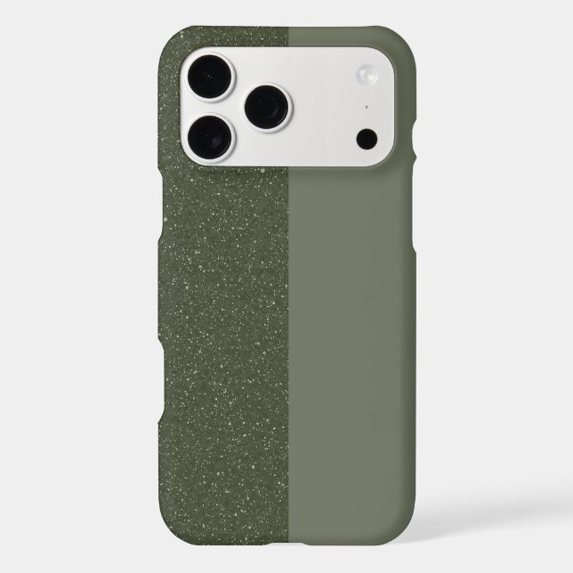 Customisable Two-Tone Moss Green iPhone Case (Back)