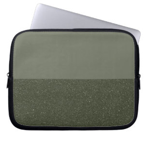 Customisable Two-Tone Moss Green Laptop Sleeve