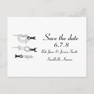 Customisable: Tying the knot - Save the Date Announcement Postcard