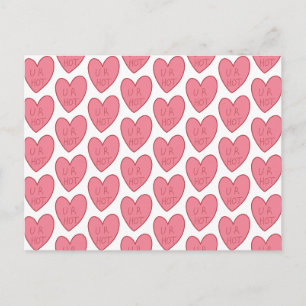 Customisable U R Hot Funny Candy Hearts Postcard
