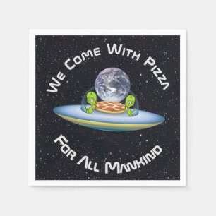 Customisable UFO Pizza Delivery Napkin