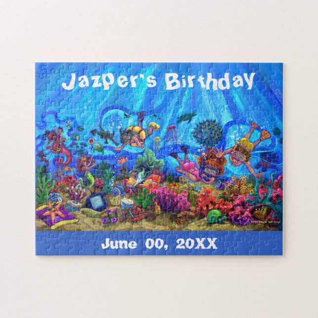Customisable Under The Sea Birthday Puzzle (Horizontal)