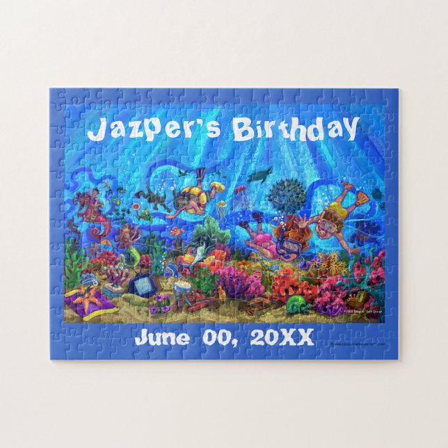 Customisable Under The Sea Birthday Puzzle (Horizontal)