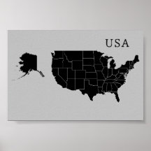 Customisable United States of America Map Poster