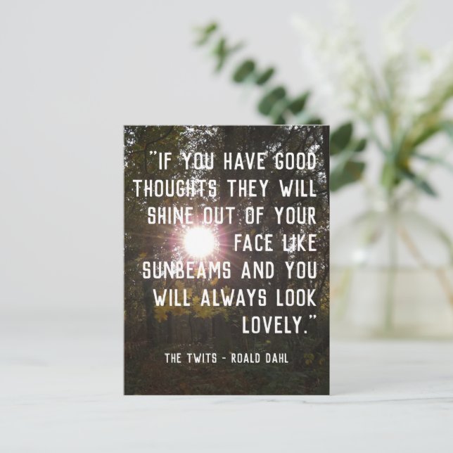 Customisable Uplifting Quote The Twits Roald Dahl Postcard (Standing Front)