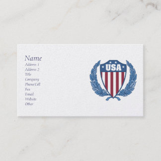 Customisable USA Emblem Business Cards