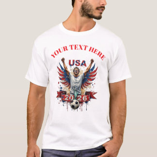 Customisable USA Soccer Football Team Supporters T-Shirt