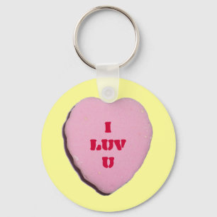 Customisable Valentine Candy Heart Key Ring