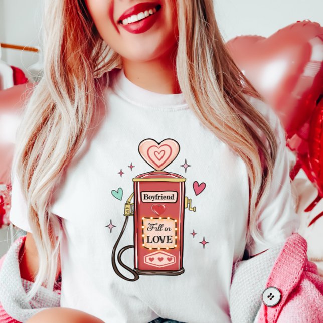 Customisable Valentine, Fill in Love Retro T-Shirt (Creator Uploaded)