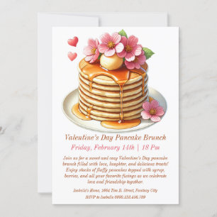 Customisable Valentine’s Day Pancake Brunch Invite