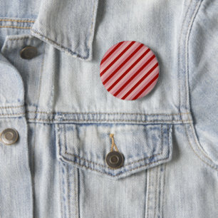 Customisable Valentine Stripes 6 Cm Round Badge