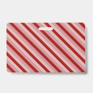 Customisable Valentine Stripes ID Badge