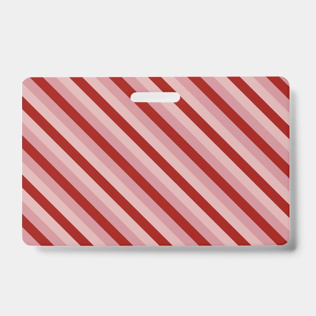 Customisable Valentine Stripes ID Badge (Front)