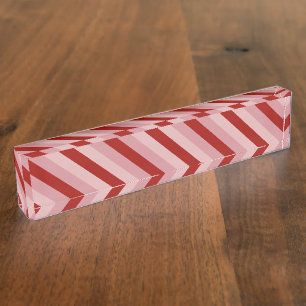 Customisable Valentine Stripes Nameplate