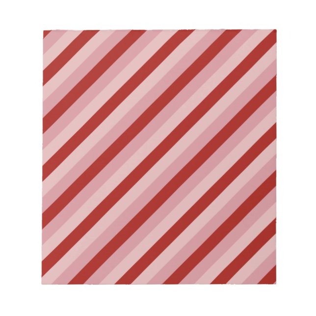 Customisable Valentine Stripes Notepad (Front)
