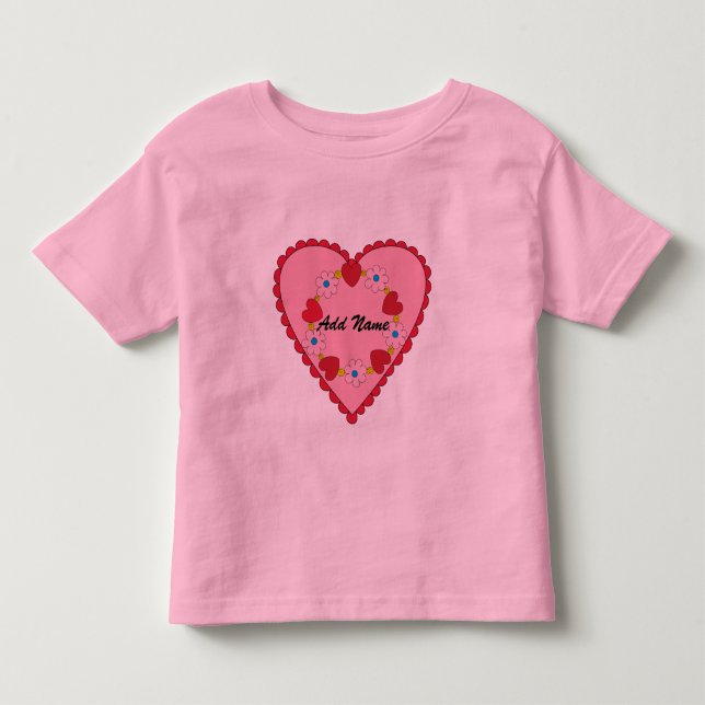 Customisable Valentine Toddler T-shirt (Front)