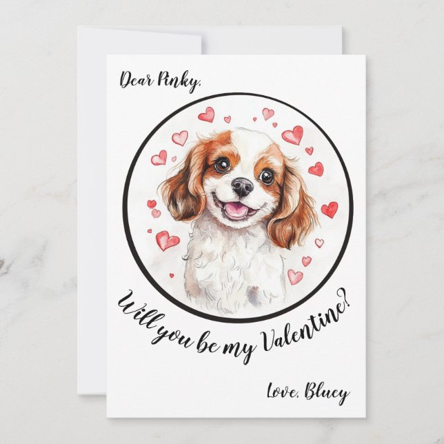 Customisable Valentine's Day card Cavalier (Front)