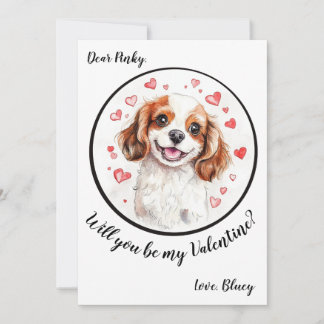 Customisable Valentine's Day card Cavalier