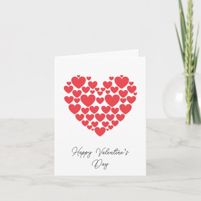 Customisable Valentine's Day Card, text inside Card (Front)