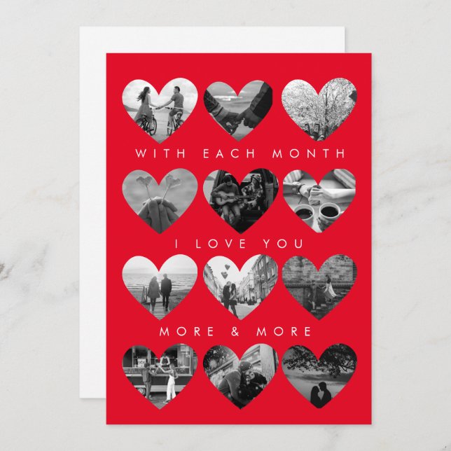 Customisable Valentine's Day Flat Card (Front/Back)