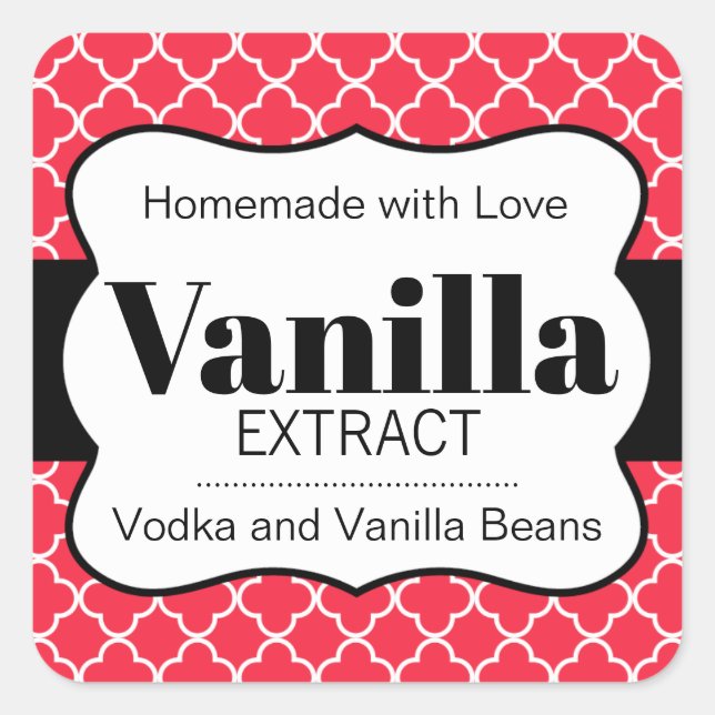 Customisable Vanilla Extract Label 31rd (Front)