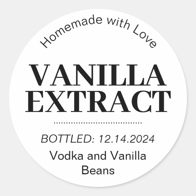 Customisable Vanilla Extract Label AB_01rd (Front)