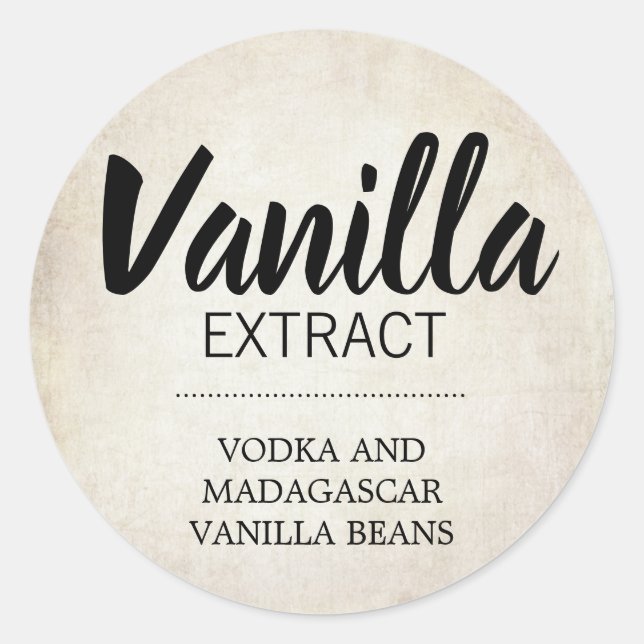 Customisable Vanilla Extract Label BL_01rdbk (Front)
