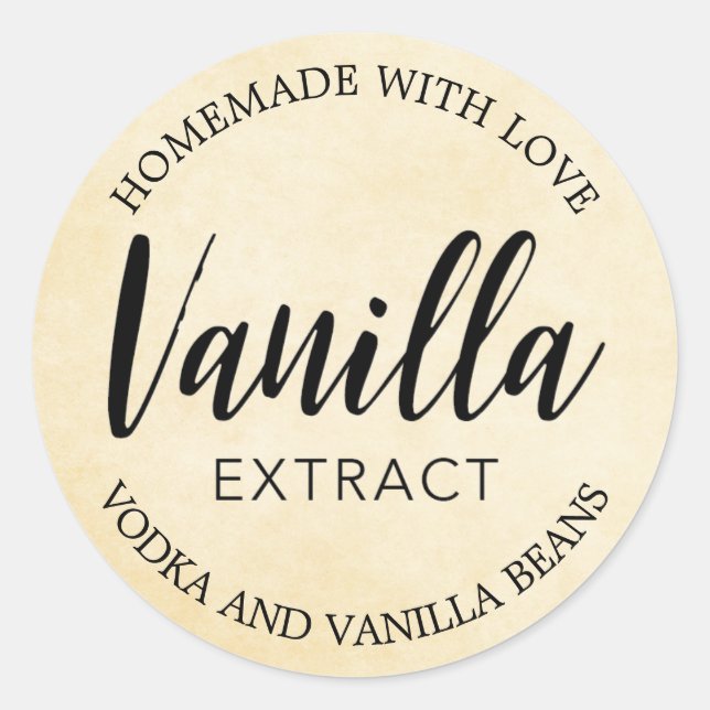 Customisable Vanilla Extract Label VE003_01RD (Front)
