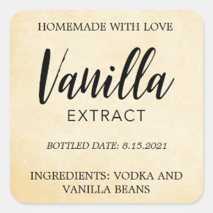 Customisable Vanilla Extract Label VE003_02sq