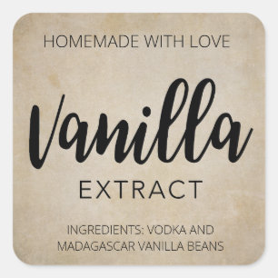 Customisable Vanilla Extract Labels VE001_04sqcust