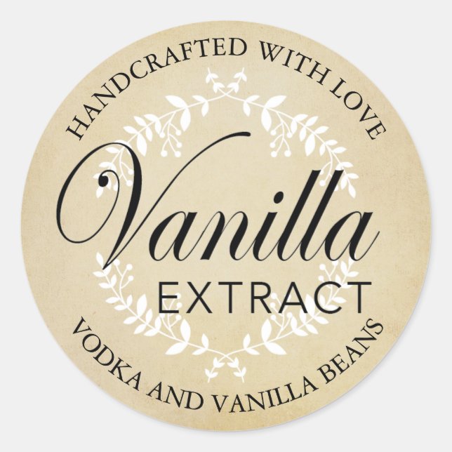 Customisable Vanilla Extract labels VE007_04rdcus (Front)