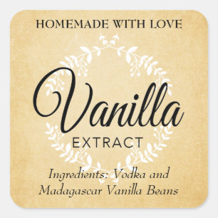 Customisable Vanilla Extract Labels VE025_01sq