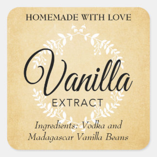 Customisable Vanilla Extract Labels VE025_01sq