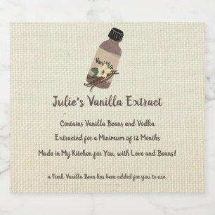 Customisable Vanilla Extract Maker Labels