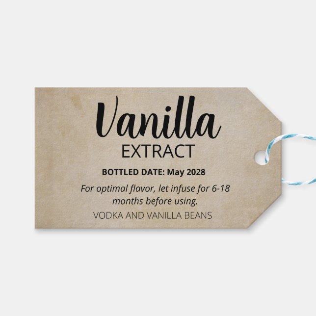 Customisable Vanilla Extract Tag VE001_04RT (Front (Horizontal))