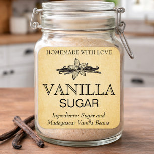 Customisable Vanilla Sugar Extract label VS002