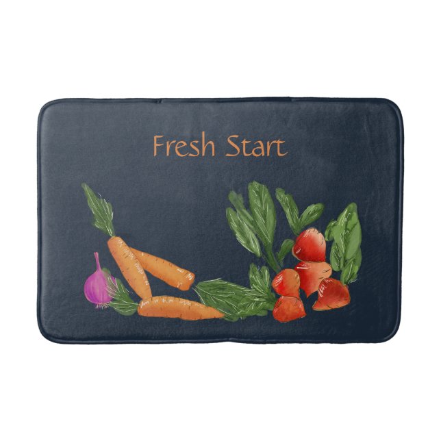 Customisable Vegetable Garden bath mat (Front)
