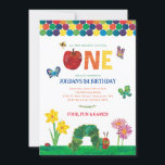 Customisable Very Hungry Caterpillar 1st Birthday Invitation<br><div class="desc">Celebrate your little one’s first birthday with the enchanting The Very Hungry Caterpillar 1st Birthday Invitation! Inspired by Eric Carle’s beloved story, this invitation showcases the iconic caterpillar surrounded by playful typography that highlights the milestone "1st Birthday." Perfect for a whimsical, storybook-themed celebration, this fully customisable invitation ensures your event...</div>